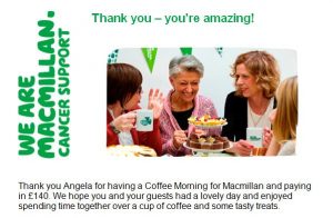 KLF Insurance Macmillan Coffee Morning