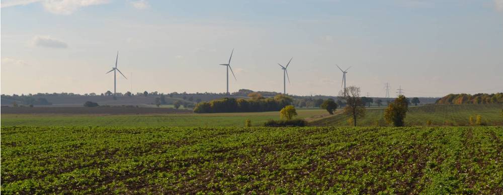 Farming diversification into renewable energy. Wind farming and wind turbines.